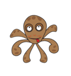 Mischievous Brown Octopus（個別スタンプ：3）