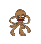 Mischievous Brown Octopus（個別スタンプ：4）