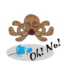 Mischievous Brown Octopus（個別スタンプ：9）