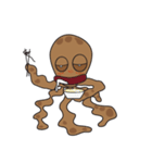 Mischievous Brown Octopus（個別スタンプ：10）