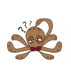 Mischievous Brown Octopus（個別スタンプ：13）