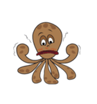 Mischievous Brown Octopus（個別スタンプ：19）