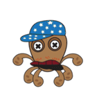 Mischievous Brown Octopus（個別スタンプ：22）