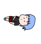 Clumsy blue hair girl（個別スタンプ：9）