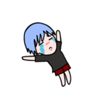 Clumsy blue hair girl（個別スタンプ：12）