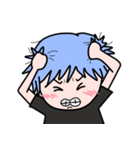 Clumsy blue hair girl（個別スタンプ：14）
