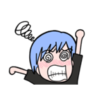 Clumsy blue hair girl（個別スタンプ：16）