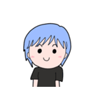 Clumsy blue hair girl（個別スタンプ：21）