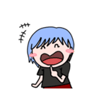 Clumsy blue hair girl（個別スタンプ：25）