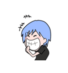 Clumsy blue hair girl（個別スタンプ：26）
