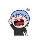 Clumsy blue hair girl（個別スタンプ：28）