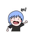 Clumsy blue hair girl（個別スタンプ：29）
