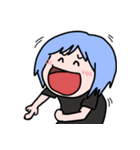 Clumsy blue hair girl（個別スタンプ：30）