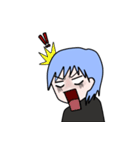 Clumsy blue hair girl（個別スタンプ：32）