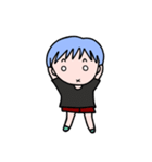 Clumsy blue hair girl（個別スタンプ：33）