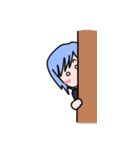 Clumsy blue hair girl（個別スタンプ：37）
