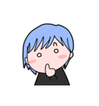 Clumsy blue hair girl（個別スタンプ：39）