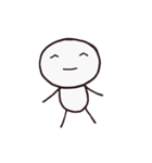 シンプルな顔文字さん（個別スタンプ：3）