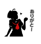 シルエット少女（個別スタンプ：2）