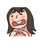 Awkward girl（個別スタンプ：4）