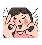Awkward girl（個別スタンプ：14）