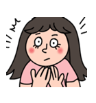 Awkward girl（個別スタンプ：17）