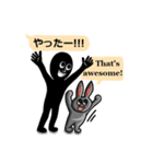 黒うさぎの英会話withくろかげ君（個別スタンプ：5）