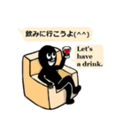 黒うさぎの英会話withくろかげ君（個別スタンプ：10）