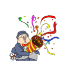 躍動する紳士（個別スタンプ：35）