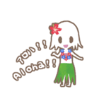 hula girl sticker（フラガール）（個別スタンプ：1）