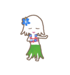 hula girl sticker（フラガール）（個別スタンプ：16）