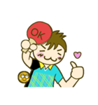 Happy table tennis（個別スタンプ：3）