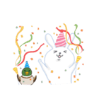 うさぎクンとカモさん（個別スタンプ：19）