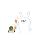 うさぎクンとカモさん（個別スタンプ：34）
