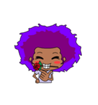 Afro girl emoji（個別スタンプ：1）