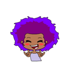 Afro girl emoji（個別スタンプ：3）