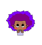 Afro girl emoji（個別スタンプ：5）