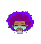 Afro girl emoji（個別スタンプ：6）