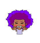 Afro girl emoji（個別スタンプ：8）