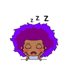 Afro girl emoji（個別スタンプ：9）