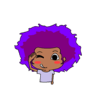 Afro girl emoji（個別スタンプ：10）
