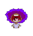 Afro girl emoji（個別スタンプ：11）