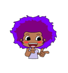 Afro girl emoji（個別スタンプ：13）