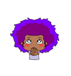 Afro girl emoji（個別スタンプ：15）