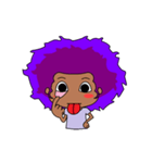 Afro girl emoji（個別スタンプ：16）