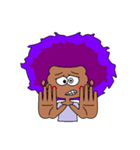 Afro girl emoji（個別スタンプ：19）