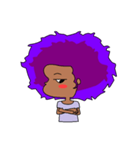 Afro girl emoji（個別スタンプ：20）