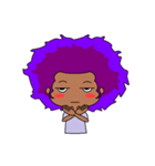 Afro girl emoji（個別スタンプ：23）