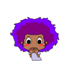 Afro girl emoji（個別スタンプ：26）