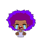 Afro girl emoji（個別スタンプ：27）